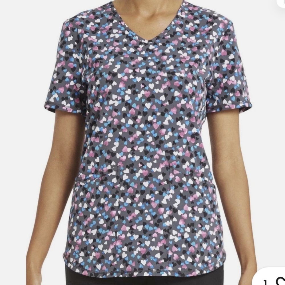 Scrubstar Hearts Scrub Top